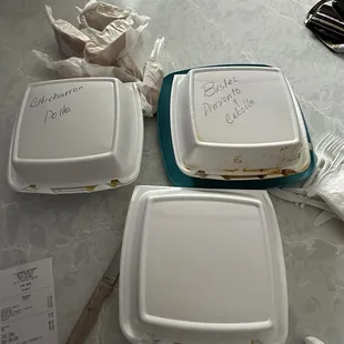 Three meal boxes