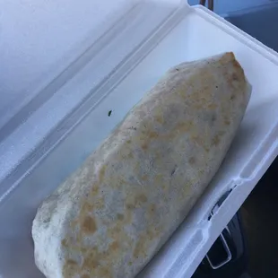 Carne asada burrito! It&apos;s a pretty good size.