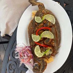 Fried flounder