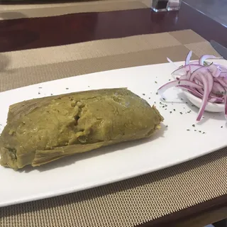 Tamalito Verde Norteno con Pollo