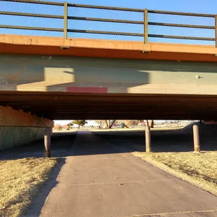 Path underneath the freeway