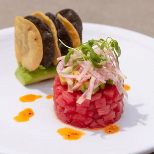a plate of food on a table