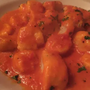 Gnocchi in pink sauce