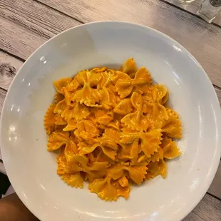 a bowl of pasta on a table