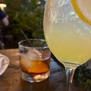 Limoncello and an old fashion