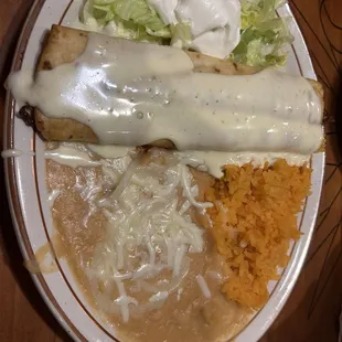 Chimichanga lunch