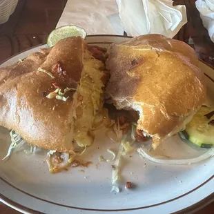 Torta with marinated Pork