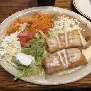 Chimichangas plate