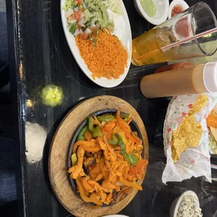 Lunch fajitas.