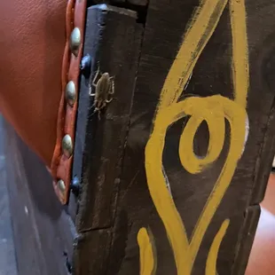 Roach crawling on the booth at la loma on Preston hwy