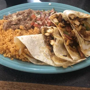 Chicken Quesadillas with chorizo