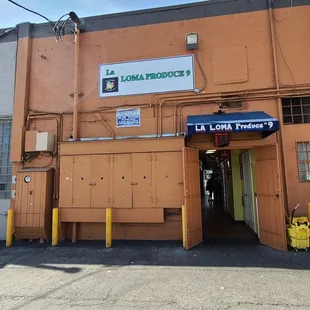 the entrance to the building