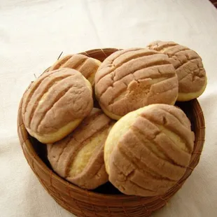 a basket of freshly baked cookies