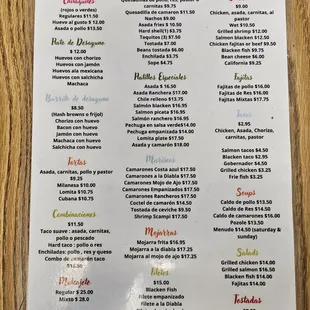 menu, sushi and sashimi