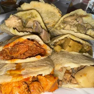 a plate of mexican food