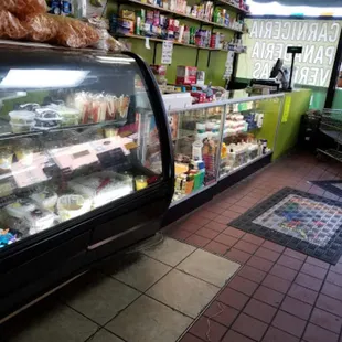 the interior of a deli