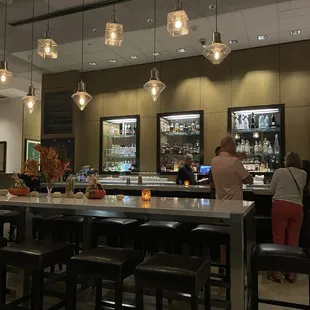 Towards the bar area.