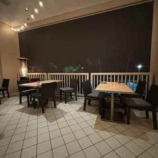 Outside patio seating