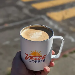 Dirty chai latte with oat milk