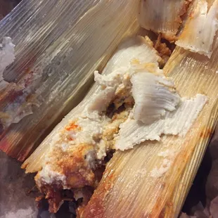 Tamales need to be fully cooked...