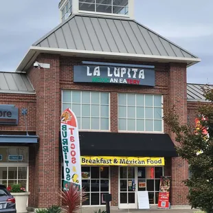 the front of the restaurant