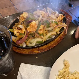 Shrimp fajitas