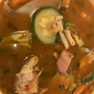 Seafood soup.