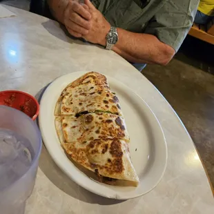 Steak quesadilla...was huge and tasty!