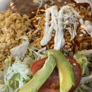 Chicken enchiladas