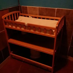 Changing table in restroom