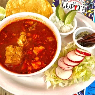 a plate of mexican food