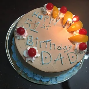 ...IDK who wrote the happy birthday or decorated this but.....
