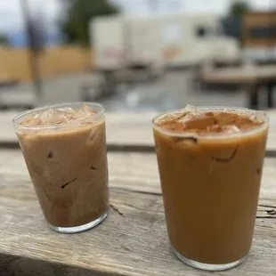 oat milk mocha and chai