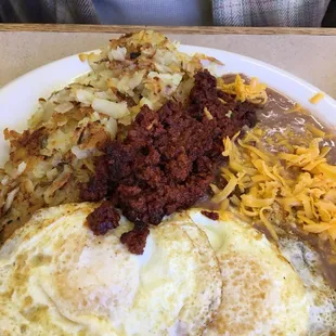 Chorizo and eggs. Yum!