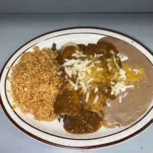F. Enchiladas (Beef)