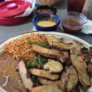 Chicken fajita lunch.