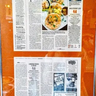 the menu