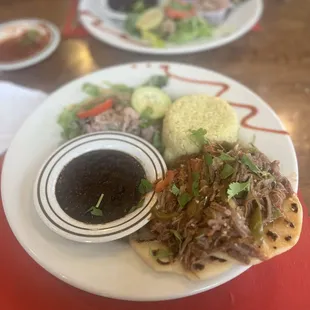 Ropa Vieja & refried black beans