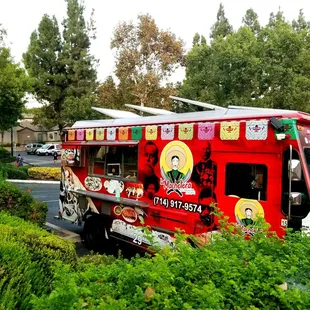 a red food truck