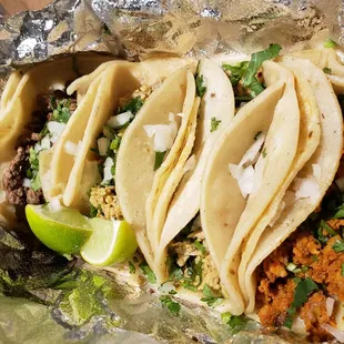 4 tacos from the food truck