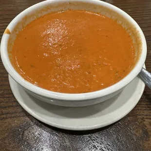 Bowl tomato basil soup