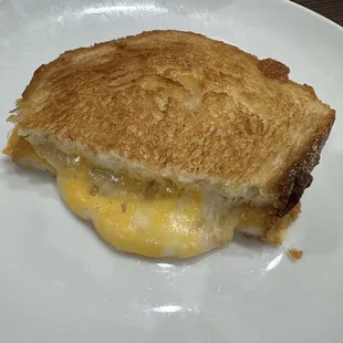 Half grilled cheese