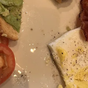 Puddles of grease on plate