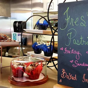 French pastry chef creations available!