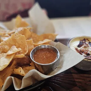 Chips and chorizo queso