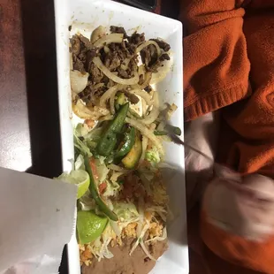 a plate of food on a table