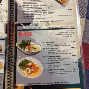 menus and prices