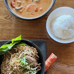 Penang Panang Curry (Gluten Free), street noodles