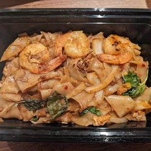 Shrimp Drunken Noodles (no bell peppers as requested)