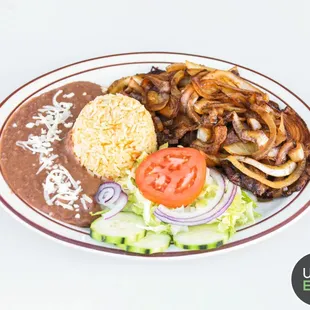 Bistek encebollado